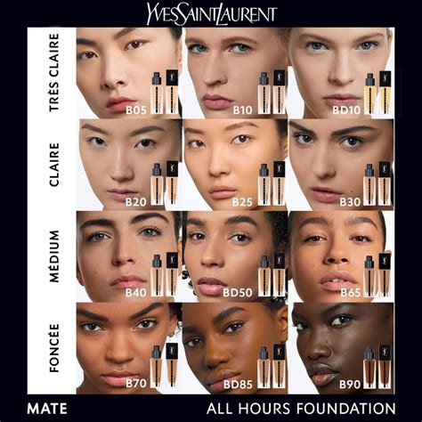 ysl all hours matte foundation swatches|ysl all hours foundation sample.